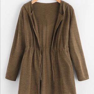 drawstring waisted cardigan